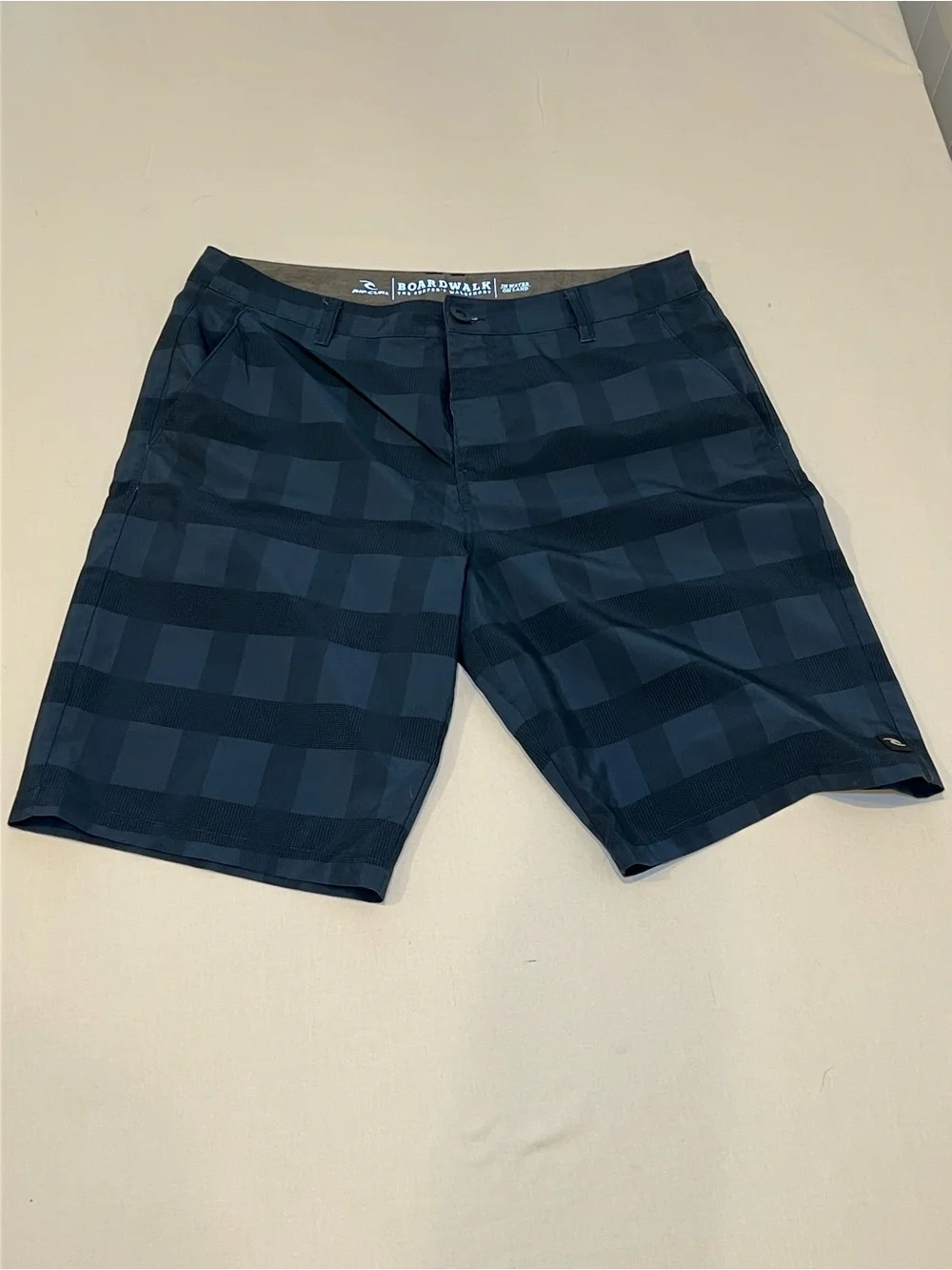 Rip Curl Men's Navy Checkerboard Flat Front Shorts